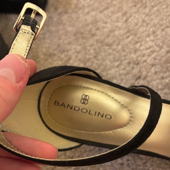 Bandolino Armory Ankle Strap Heels Women's Size 8 Black Adjustable Strap 3" Heel - Picture 4 of 4